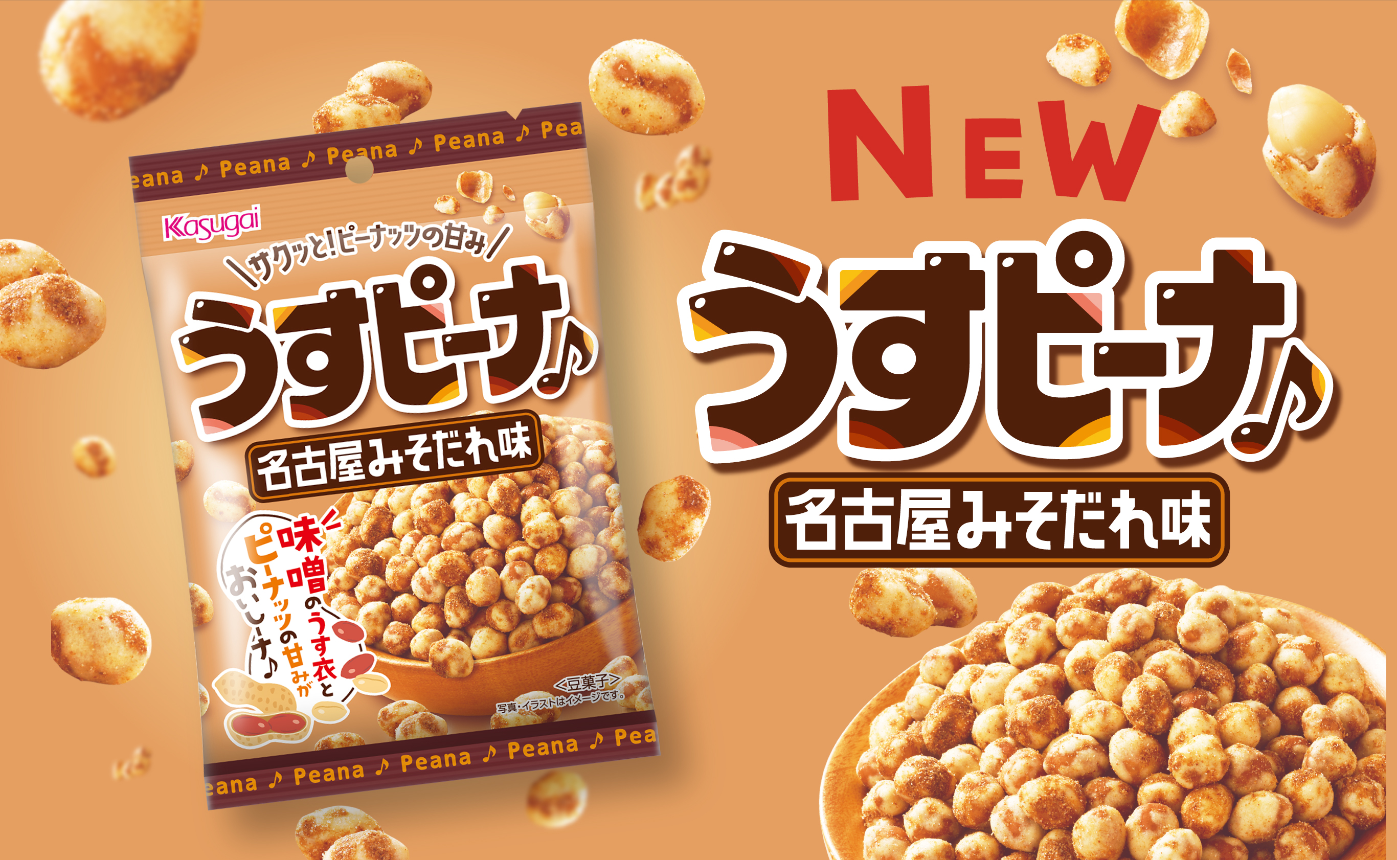 サクッとカリッと弾む ピーナッツの甘みがおいしーナ♪